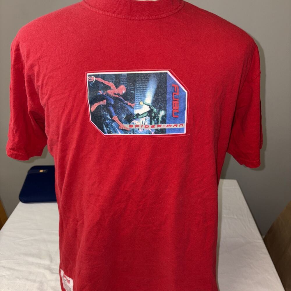 Vintage 2002 FUBU Spider-Man vs Green Goblin Movie Promo T-Shirt large
